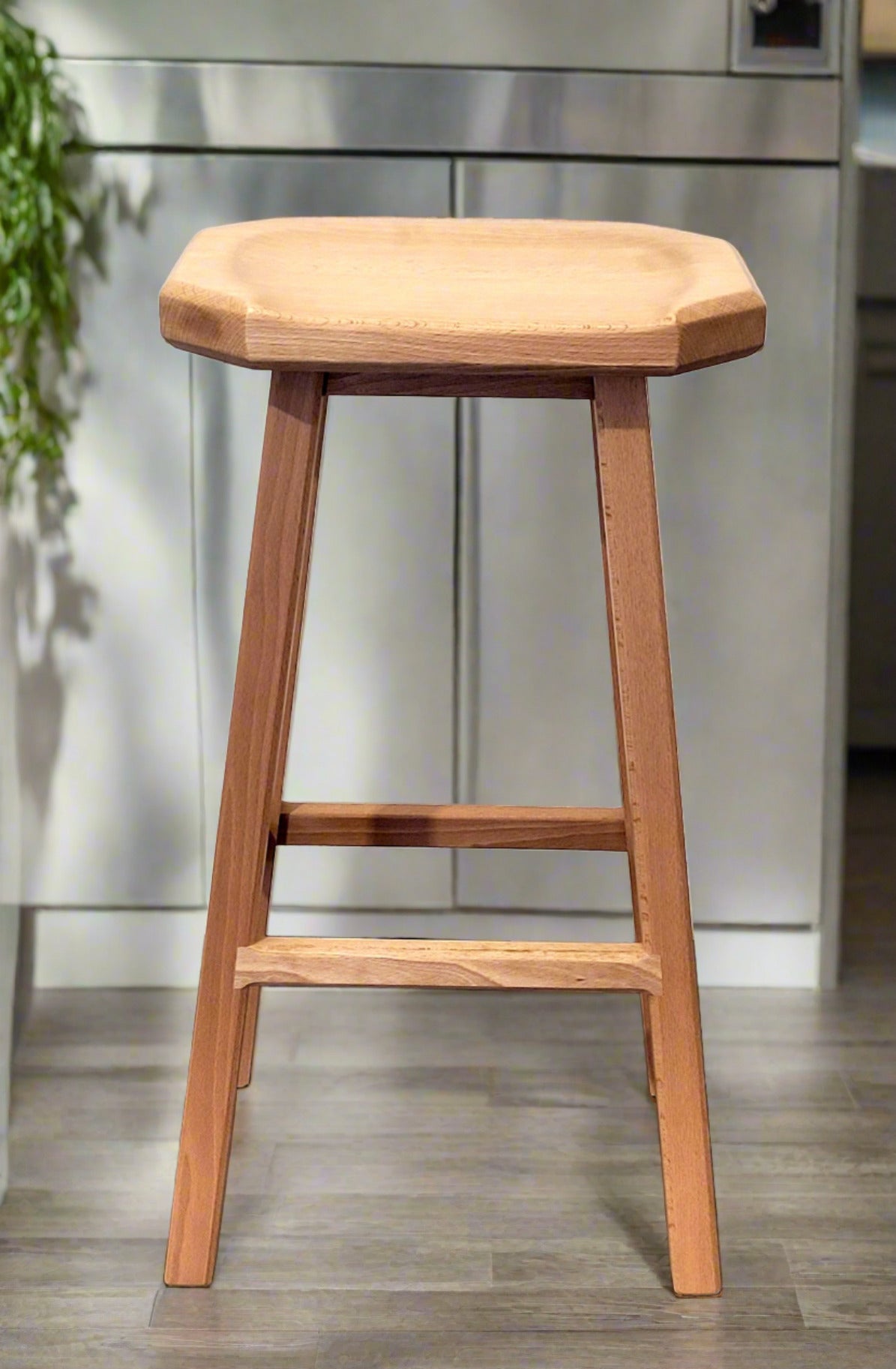 Bespoke furniture, custom made Beech Bar Stool